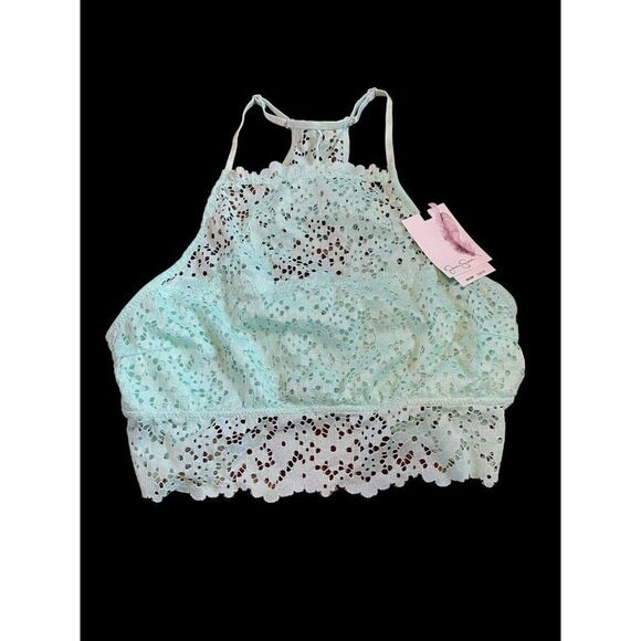 Jessica Simpson Tops - Jessica Simpson Cropped Tank Top Size L 12-14 Eyelet Lace Ruffle